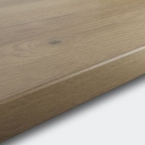 Plan de travail en stratifié aspect bois rustique GoodHome Kabsa 300 cm x 62 cm x ép. 3.8 cm