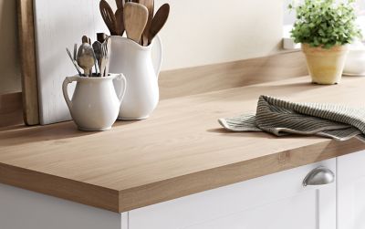 Plan de travail en stratifié aspect chêne GoodHome Kala 300 cm x 62 cm x ép. 3.8 cm