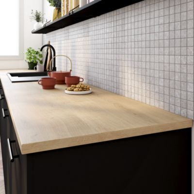 Plan de travail en stratifié décor chêne L. 246 cm x l. 63,5 cm x Ép. 28 mm 1er prix
