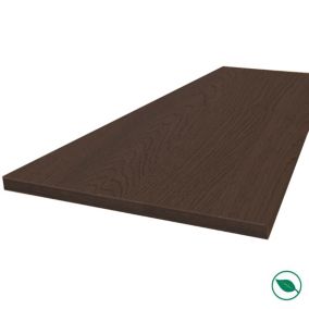 Plan de travail ilot central stratifié HPL chêne brun 1600 x 900 x 38 mm   - Livraison comprise