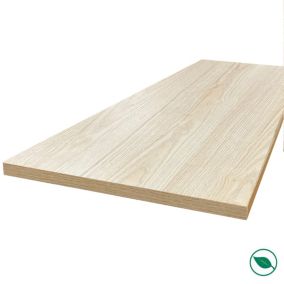 Plan de travail ilot central stratifié HPL chêne clair 1600 x 900 x 38 mm   - Livraison comprise