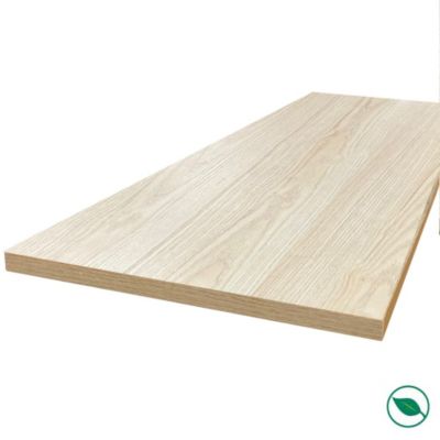 Plan de travail ilot central stratifié HPL chêne clair 1600 x 900 x 38 mm