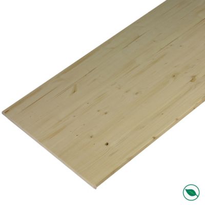 Plan de travail sapin massif 2000 x 800 x 28 mm