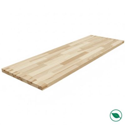 Plan de travail sapin massif lamellé collé abouté 2500 x 600 x 28 mm