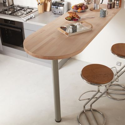 Plan de travail snack bois hêtre 180 x 63 cm ép.38 mm (vendu à la pièce)