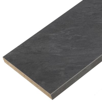Plan de travail stratifié ardoise foncé 2750 x 640 x 38 mm
