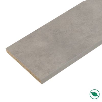 Plan de travail stratifié béton 1850 x 610 x 28 mm