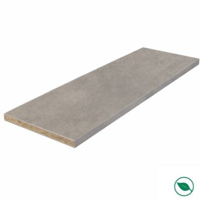 Plan de travail stratifié béton 2750 x 640 x 38 mm