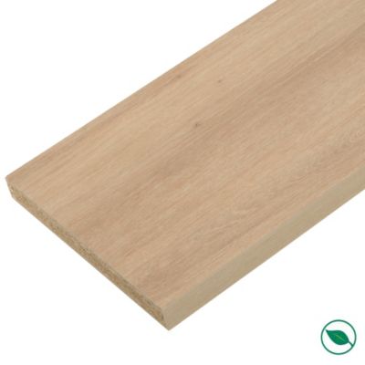 Plan de travail stratifié chêne clair 1850 x 610 x 28 mm
