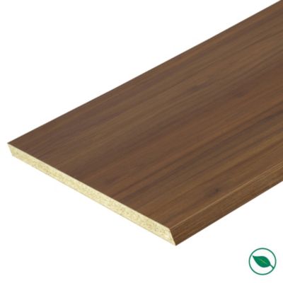 Plan de travail stratifié CPL Noyer 3020 x 635 x 28 mm