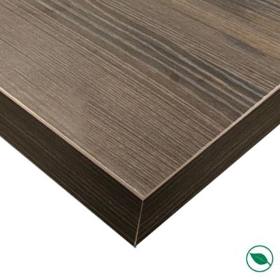 Plan de travail stratifié HPL chêne brun 3000 x 650 x 38 mm