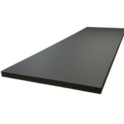 Plan de travail stratifié HPL noir mat 2000 x 650 x 38 mm