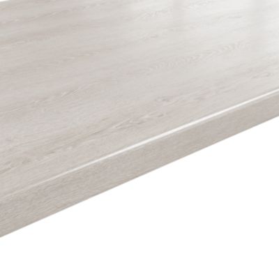 Plan de travail stratifié aspect bois blanc GoodHome Kabsa L.300 x l.62 x Ép.3,8 cm