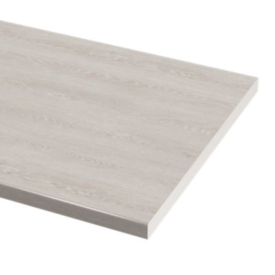 Plan de travail stratifié aspect bois blanc GoodHome Kabsa L.300 x l.62 x Ép.3,8 cm