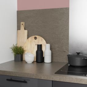 Plan de travail stratifié aspect oxydé GoodHome Kabsa L.300 x l.62 x Ép.3,8 cm