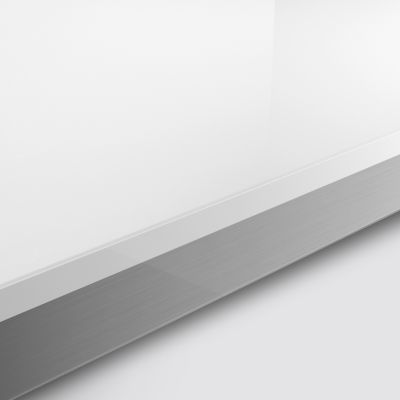 Plan de travail stratifié aspect verre blanc GoodHome Berberis L.300 x l.62 x Ép.3,8 cm