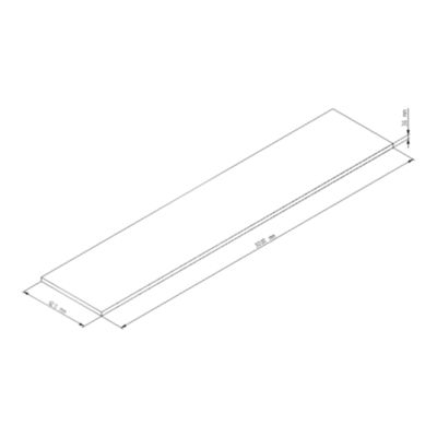 Plan de travail stratifié effet bois blanc L.300 x l.62 x ép.3,8 cm GoodHome Kabsa