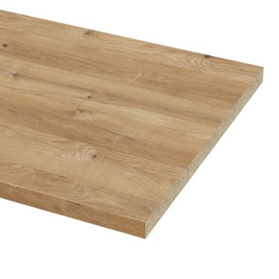 Plan de travail stratifié effet bois rustique Izee L. 246 cm x l. 63,5 cm x Ép. 38 mm