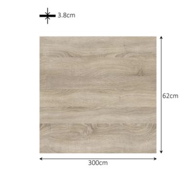 Plan de travail stratifié effet chêne Québec L.300 x l.62 x ép.3,8 cm GoodHome Kala