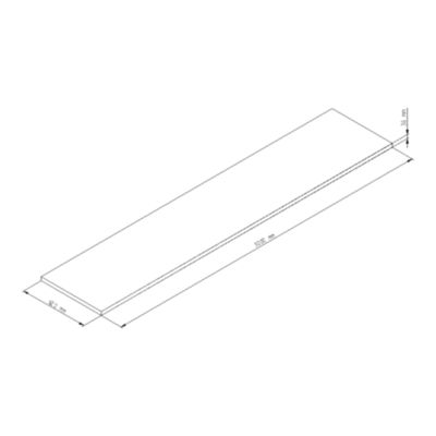 Plan de travail stratifié effet marbre beige L.300 x ép.3,8 cm GoodHome Berberis