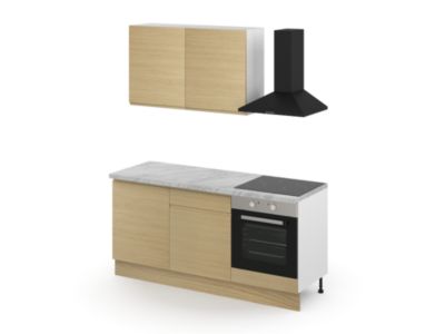 Plan de travail stratifié effet marbre blanc Izee L. 246 cm x l. 63,5 cm x Ép. 38 mm