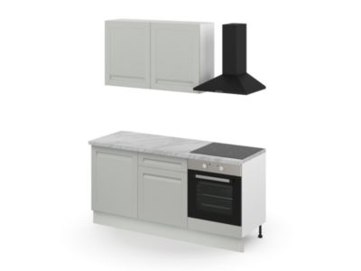 Plan de travail stratifié effet marbre blanc Izee L. 246 cm x l. 63,5 cm x Ép. 38 mm