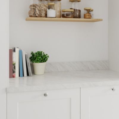 Plan de travail stratifié effet soft quartz L.300 x ép.3,8 cm GoodHome Kala