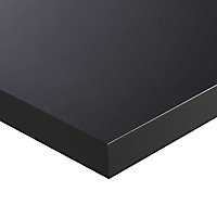 Plan de travail stratifié noir mat antitrace 304 x 64 cm ép.38 mm (vendu à la pièce)