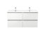 Plan double vasque en céramique blanc GoodHome Nira 120 cm