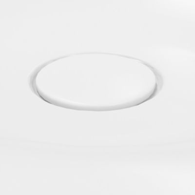 Plan double vasque en céramique blanc l.120 x P.45 cm avec plage de dépose au centre, Kentia
