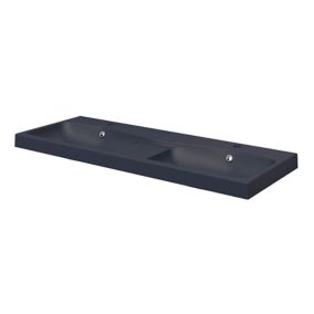 Plan double vasque noir GoodHome Mila 120 cm