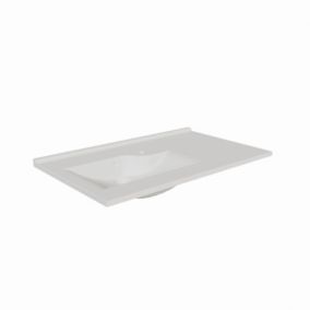 Plan simple vasque déportée à gauche RESILOGE - 90 cm