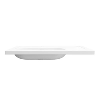 Plan simple vasque en céramique blanc, l.80,6 x H.12,3 x P.45,2 cm, GoodHome levanna