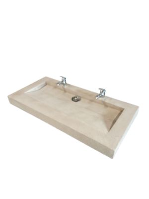 Plan vasque beige 80x47x8 édition céleste composite minérale armé fabriqué artisanalement en France par Gakeal