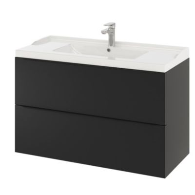 Plan vasque blanc l.100 cm, GoodHome Lana