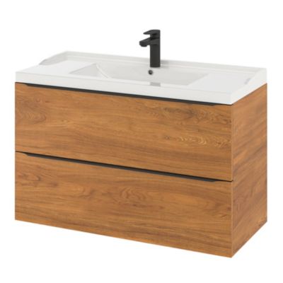 Plan vasque blanc l.100 cm, GoodHome Lana