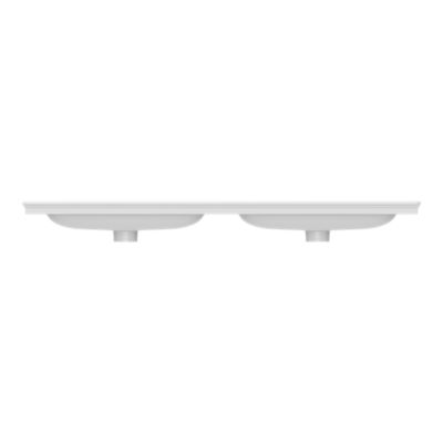 Plan vasque double en céramique blanc l.120 cm, GoodHome Endell