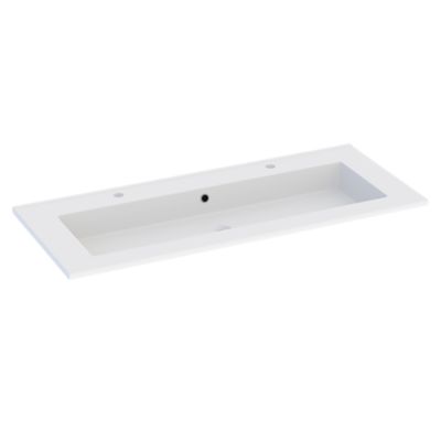 Plan vasque en céramique blanc l.120 cm, Calao