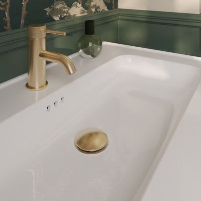 Plan vasque en céramique blanc l.80 cm, GoodHome Endell