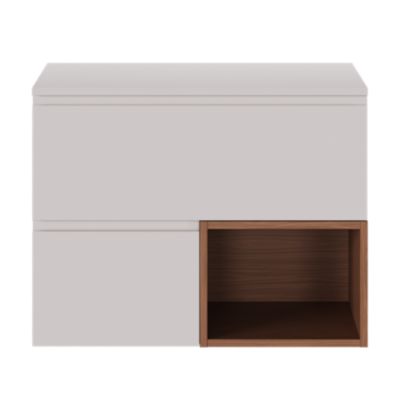 Plan vasque en céramique blanc l.80 x P.45 cm avec plage de dépose à droite, Kentia