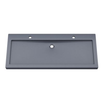 Plan vasque en pierre noir l.120 cm, Cooke & Lewis Harmon