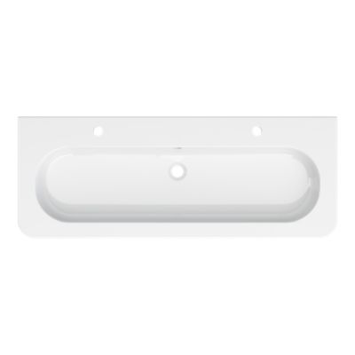 Plan vasque en résine blanc l.120,4 x P.45,9 cm GoodHome Nevado