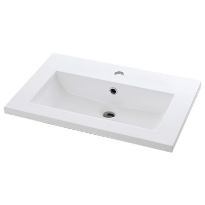 Plan vasque en résine blanc l.60 cm, Calao