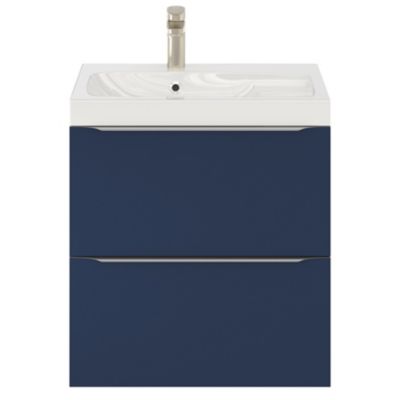 Plan vasque en résine blanc l.60 cm, GoodHome Mila