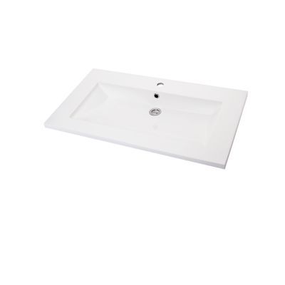 Plan vasque en résine blanc l.90 cm, Calao