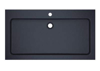 Plan vasque en résine noir l.90 cm, Cooke & Lewis Harmon