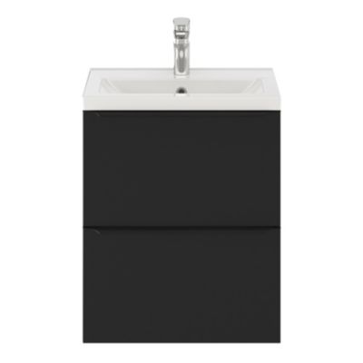Plan vasque faible profondeur blanc l.50,4 x P.36,3 cm, GoodHome Nira
