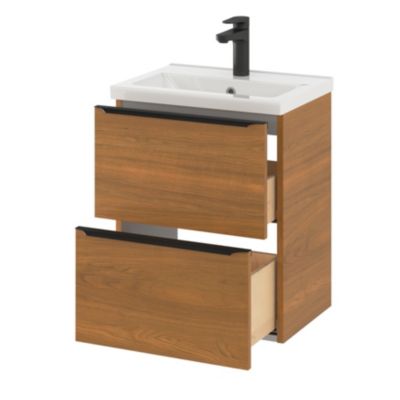 Plan vasque faible profondeur blanc l.50,4 x P.36,3 cm, GoodHome Nira