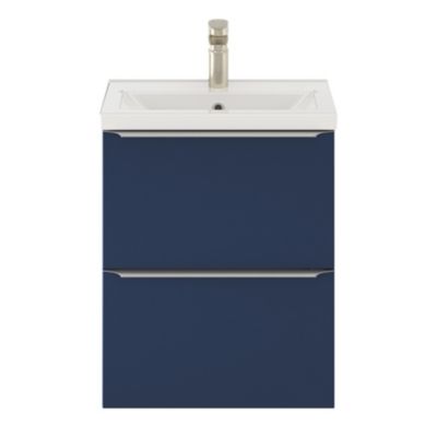 Plan vasque faible profondeur blanc l.50,4 x P.36,3 cm, GoodHome Nira