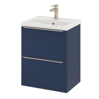 Plan vasque faible profondeur blanc l.50,4 x P.36,3 cm, GoodHome Nira